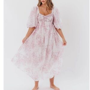 Harlow Pink Floral Maxi Dress